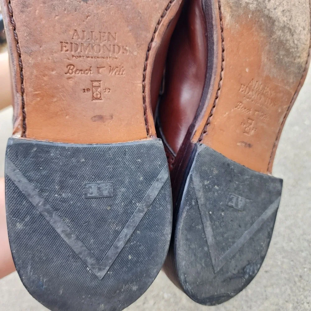 ALLEN EDMONDS CLARKSTON - Mens 12 D - Brown Derby Brogue USA Dress Shoes Preppy